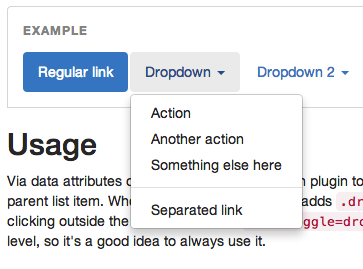 The Bootstrap dropdown component